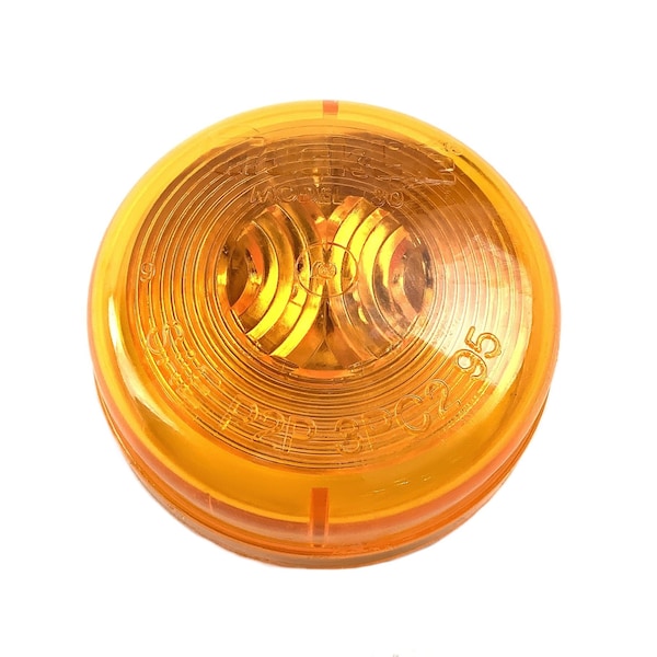 Truck-Lite 30 Series, Incandescent, Yellow Round, 1 Bulb, Marker Clearance Light, PC, PL-10, 12V 30200YP - main